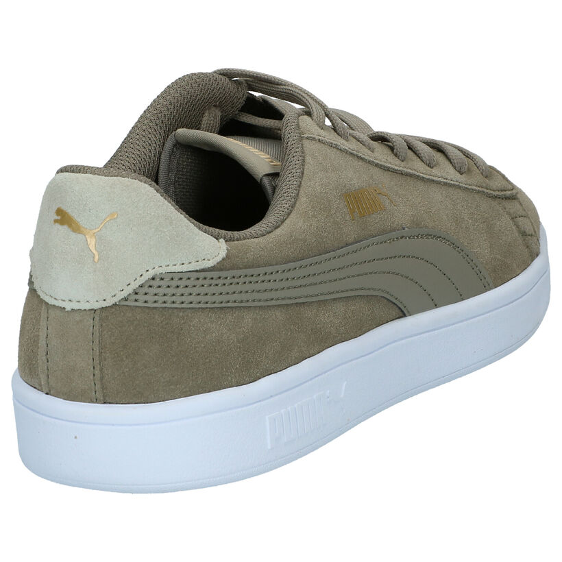 Puma Smash Kaki Sneakers in nubuck (288560)