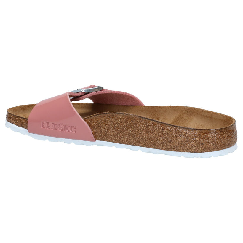 Birkenstock Madrid Rode Slippers in kunstleer (322644)