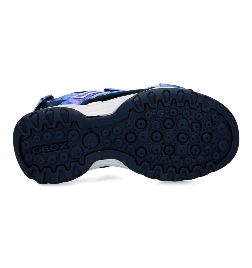 Geox Borealis Blauwe Sandalen in stof (326621)