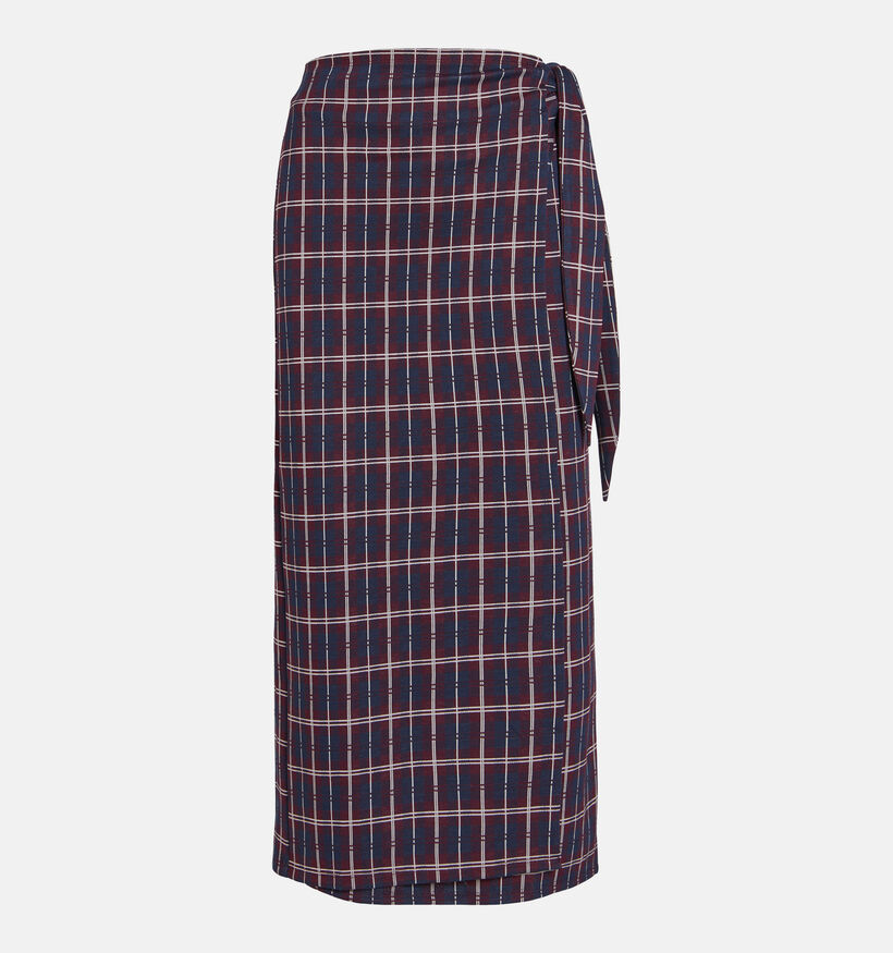 Vila Relle Checked Long Donkerblauwe Geruite Rok voor dames (382042)