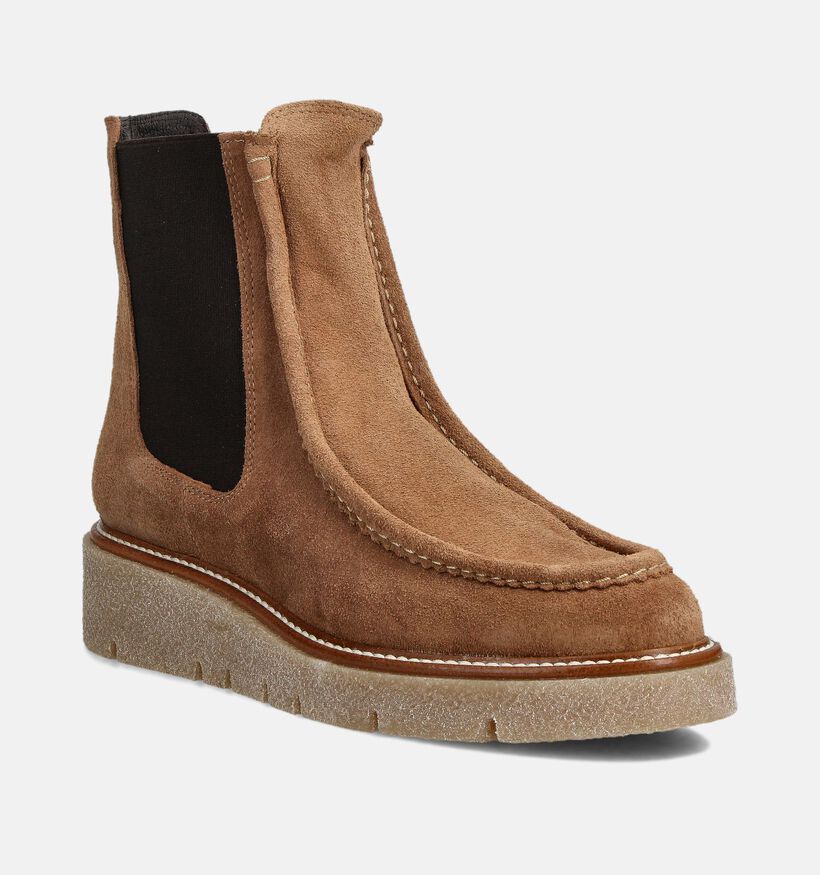 Weekend Bottines Chelsea en Camel pour femmes (364184)