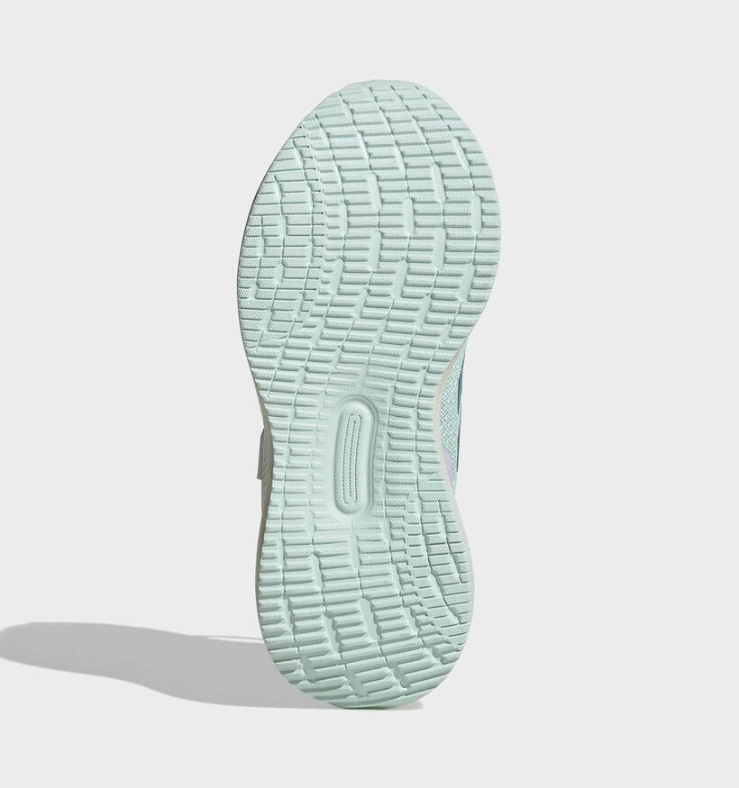 adidas Runfalcon 5 Baskets en Vert/Violet pour filles (372776) - pour semelles orthop&eacute;diques