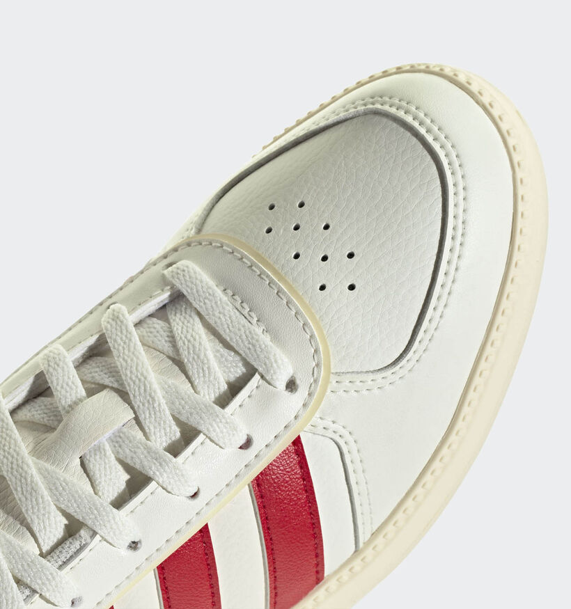 adidas Breaknet Sleek Wit/Rode Sneakers voor jongens, meisjes (359629) - geschikt voor steunzolen