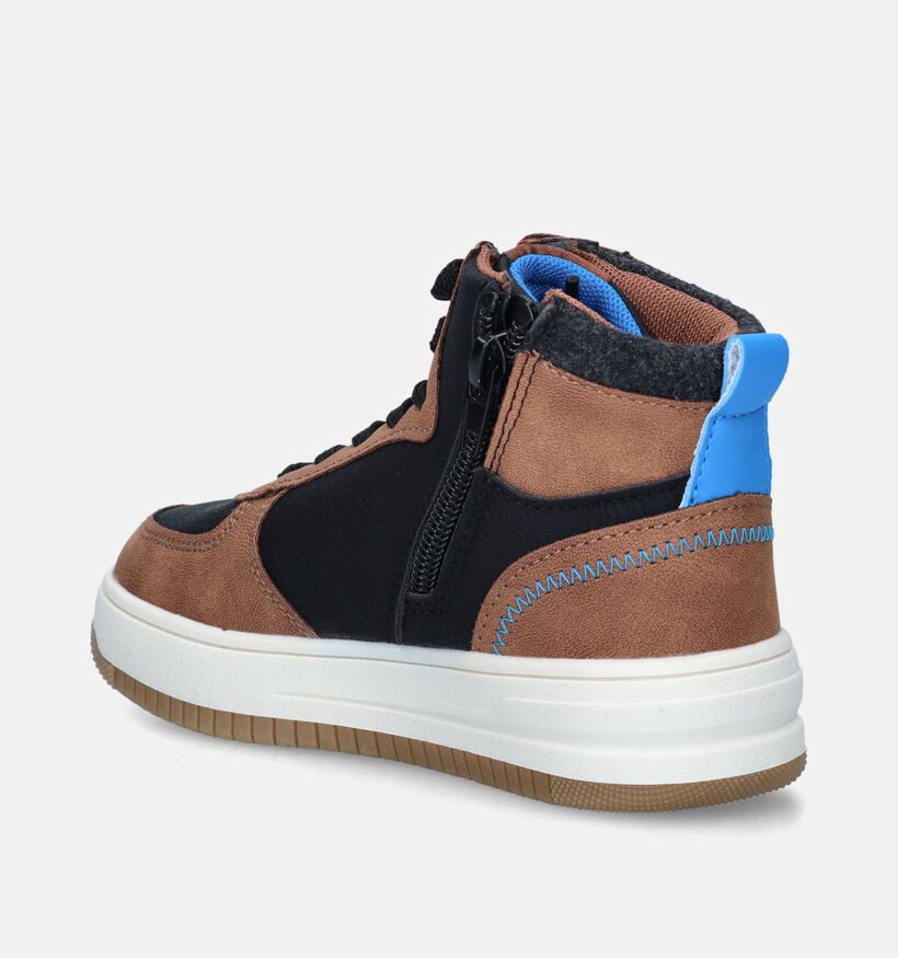 Milo & Mila Cognac Hoge schoenen voor jongens (347150)