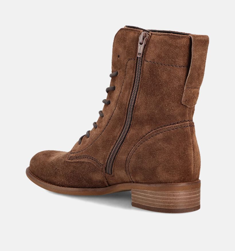 Gabor Dreamvelour Bruine Veterboots voor dames (363131) - geschikt voor steunzolen