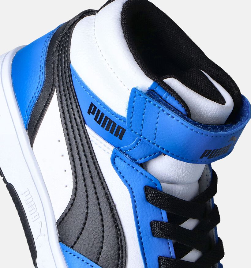 Puma Rebound v6 mid Baskets en Blanc pour filles, garçons (350365) - pour semelles orthopédiques