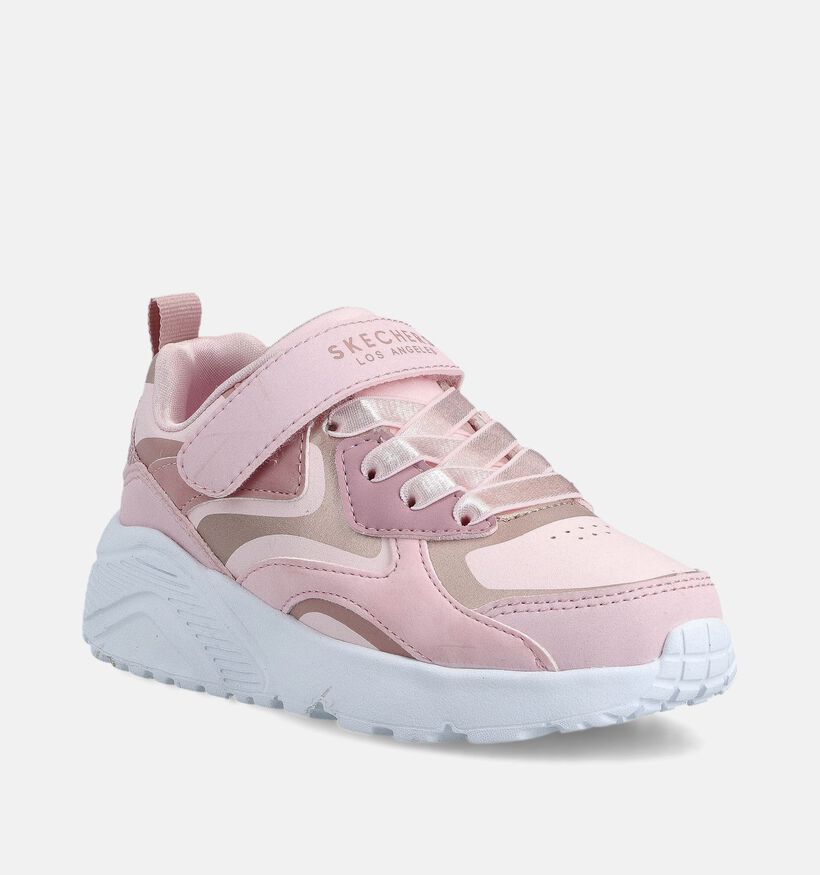 Skechers Uno Lite Metallic Burst Roze Sneakers voor meisjes (366290)