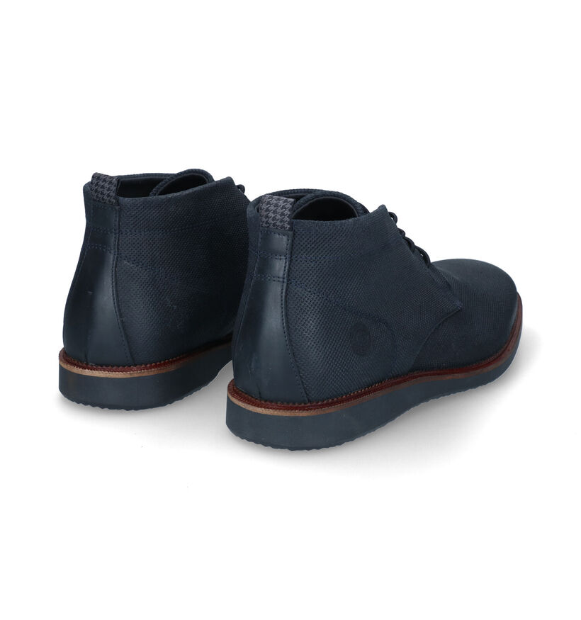Bullboxer Blauwe Hoge Schoenen in leer (319437)