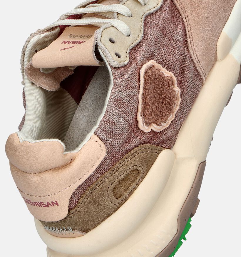 Satorisan Charona Linen Roze Sneakers voor dames (356721) - geschikt voor steunzolen
