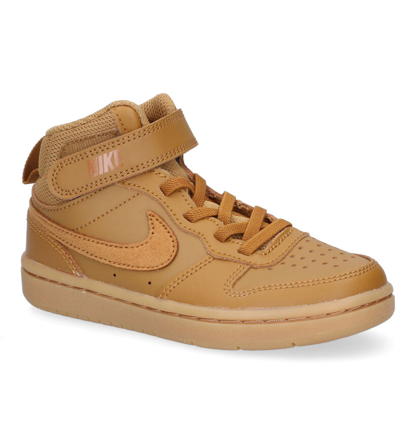 Nike Court Borough Mid 2 PS Blauwe Sneakers voor jongens, meisjes (332214)