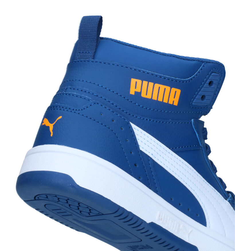 Puma Rebound Joy Baskets en Bleu pour garçons (318737)