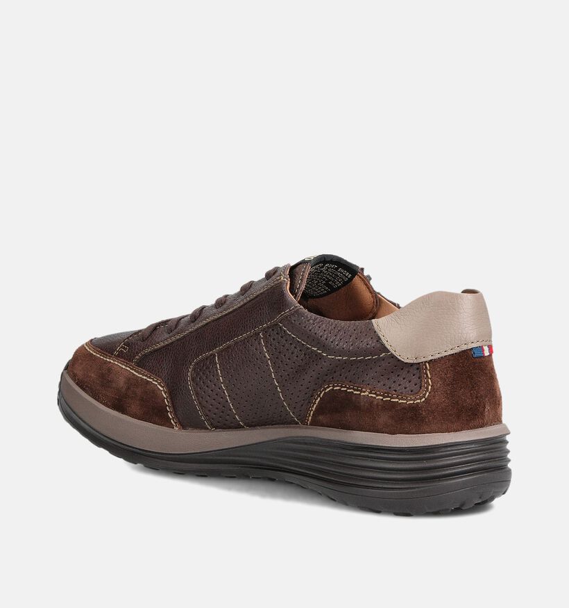 Mephisto Sacco Velsport Bruine Rits-veterschoenen voor heren (362836) - geschikt voor steunzolen