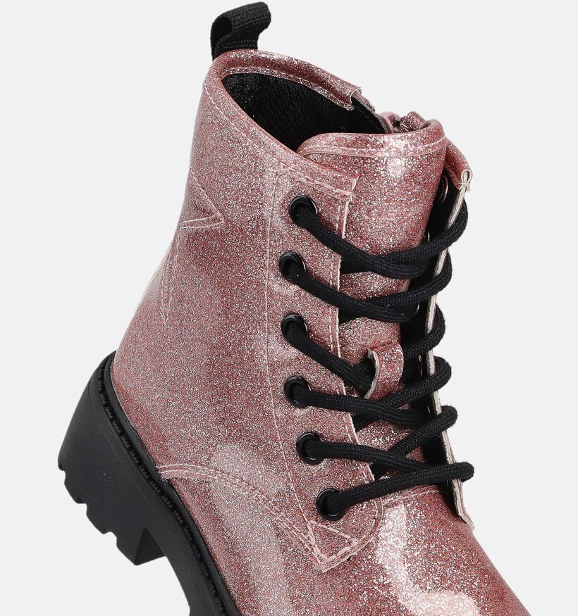 Geox Casey Roze Veterboots voor meisjes (360348) - geschikt voor steunzolen