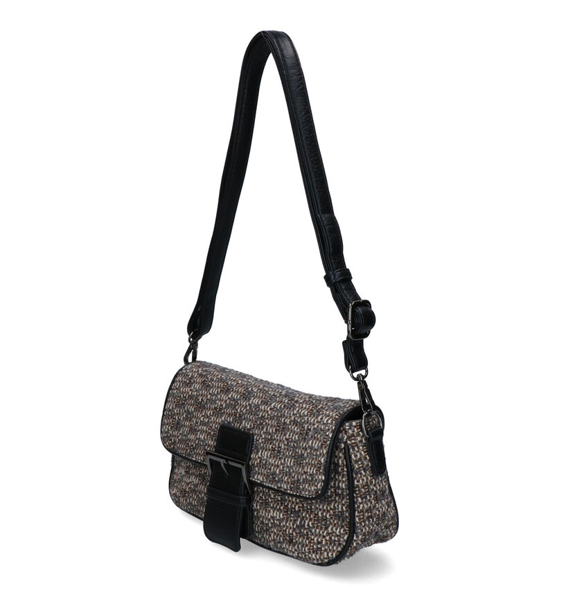 Via Limone Zwarte Crossbody Tas in stof (326014)
