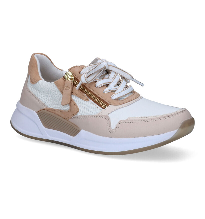 Gabor Rollingsoft Beige Sneakers voor dames (306122) - geschikt voor steunzolen