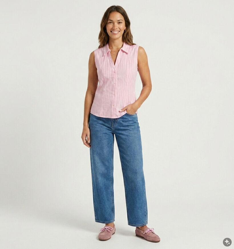 Vero Moda Friba Mouwloos Hemdje Roze voor dames (374954)