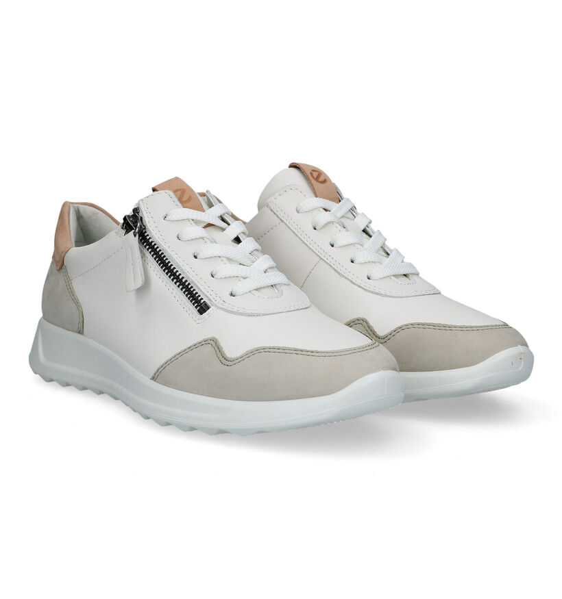 ECCO Flexure Runner Witte Sneakers voor dames (321152) - geschikt voor steunzolen