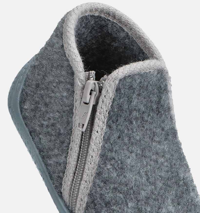 Milo & Mila Xadag Grijze Pantoffels voor jongens, meisjes (364925) - geschikt voor steunzolen
