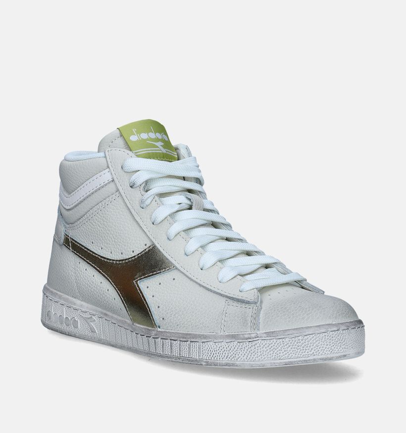 Diadora Game L High Waxed Metal Baskets en Blanc pour femmes (350837)