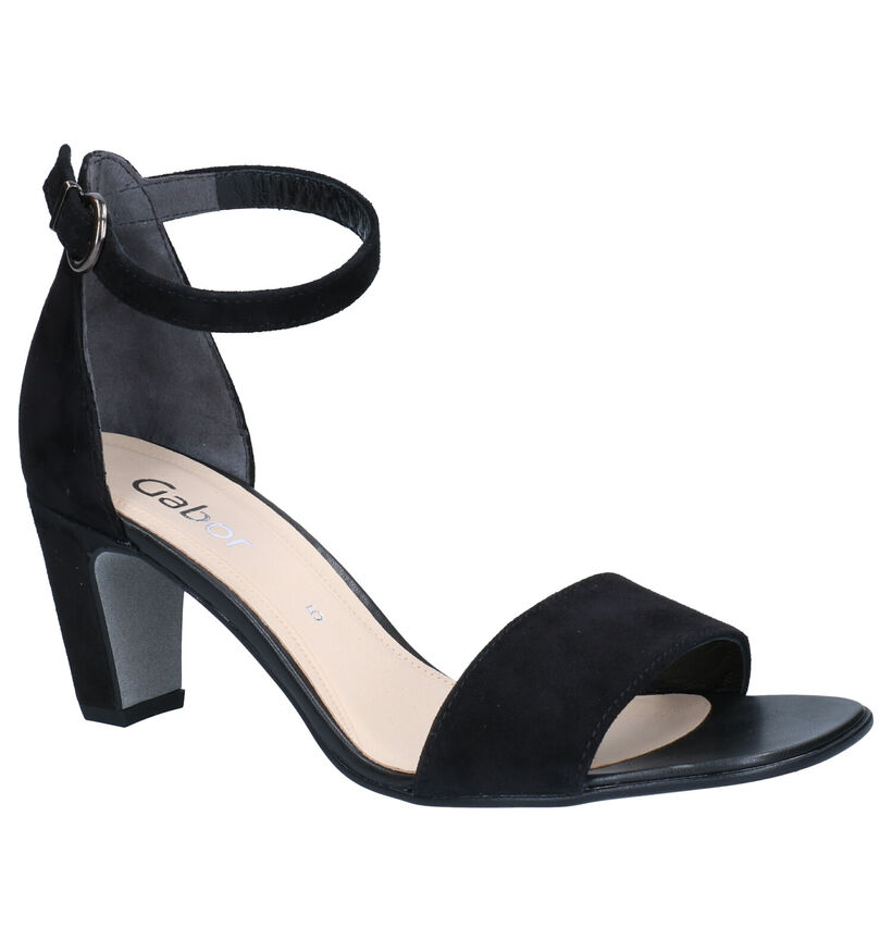 Gabor Sandales en Noir en nubuck (271746)