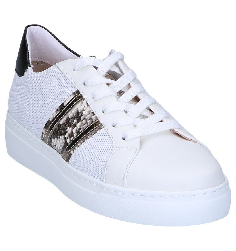 Witte Geklede Sneakers Maripé in leer (248831)