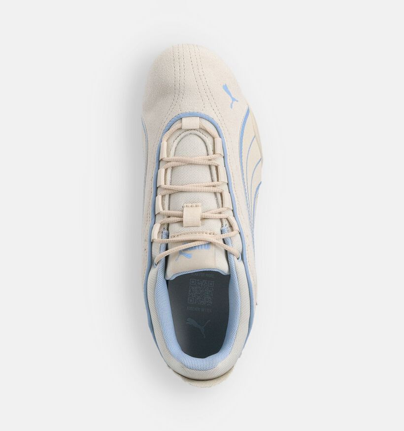 Puma Catch Sole Ecru/Lichtblauwe Sneakers voor dames (359146) - geschikt voor steunzolen