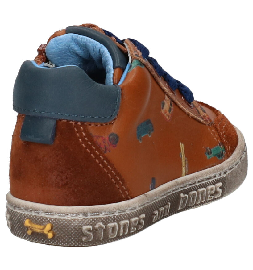 STONES and BONES COOP Groene Veterschoenen in leer (255455)