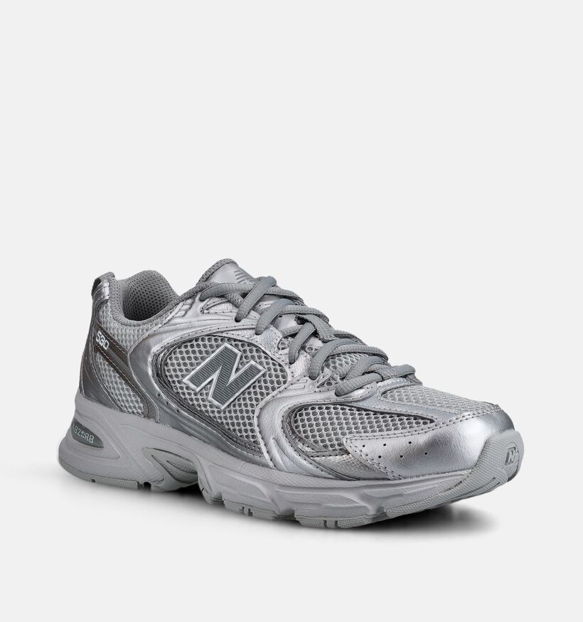 New Balance 530 Baskets en Argent pour femmes (372219) - pour semelles orthop&eacute;diques