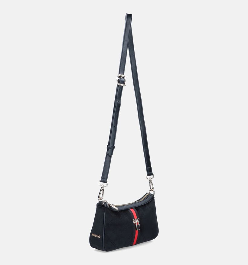 Pepe Moll Velvet Zwarte Schoudertas voor dames (349686)