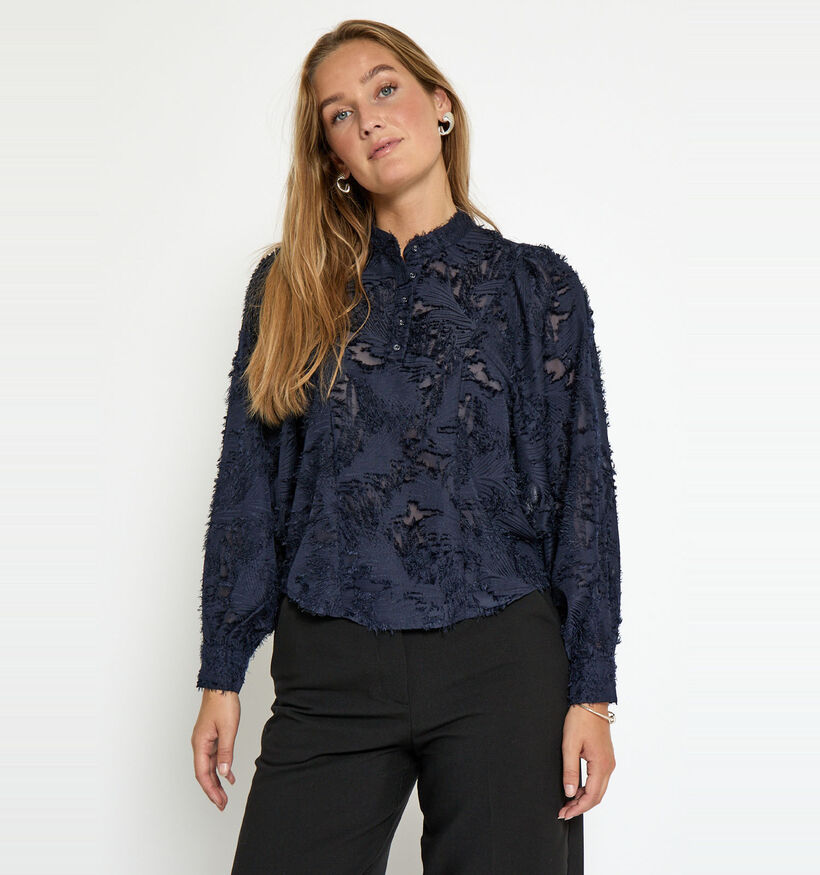 Minus Hollie Donkerblauwe Blouse voor dames (365845)