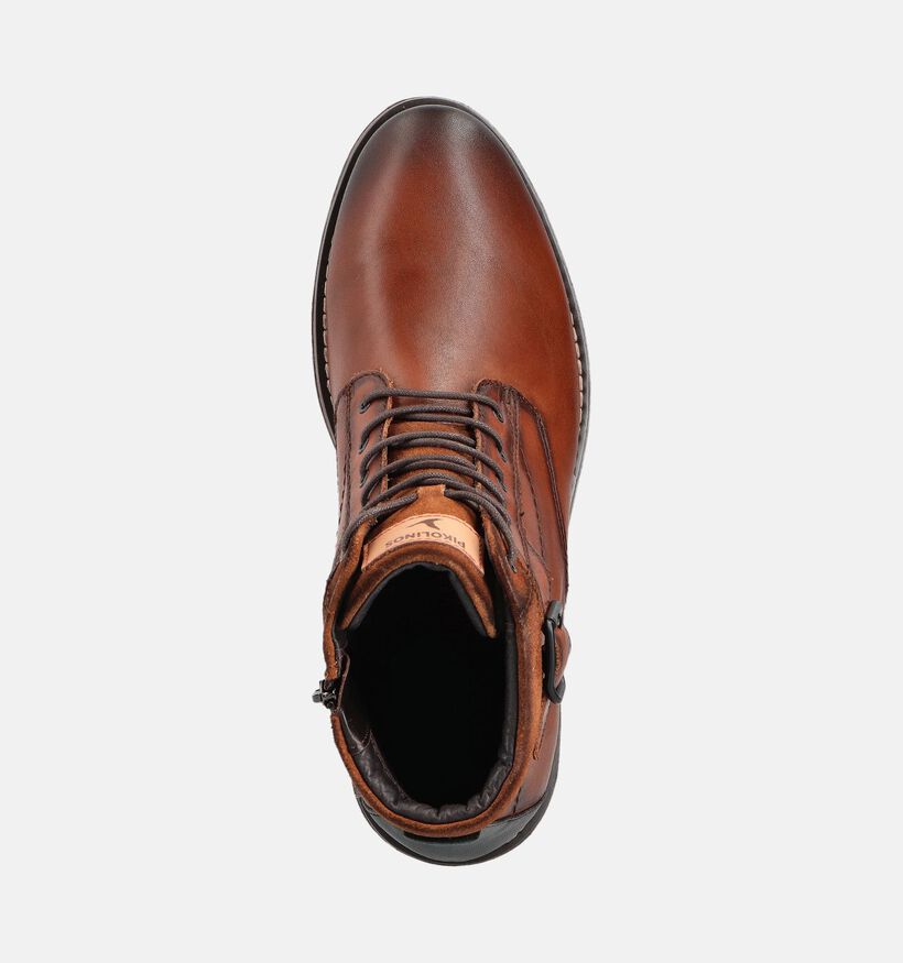 Pikolinos York Boots à lacets en Cognac pour hommes (363727) - pour semelles orthopédiques