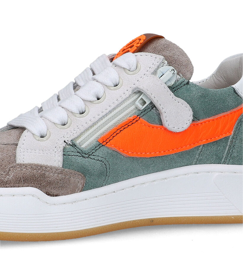 STONES and BONES Revin Groene Veterschoenen voor jongens (325882) - geschikt voor steunzolen