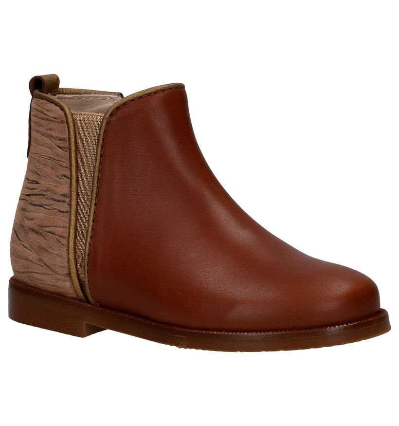 Beberlis Bottes basses en Cognac en cuir (281122)