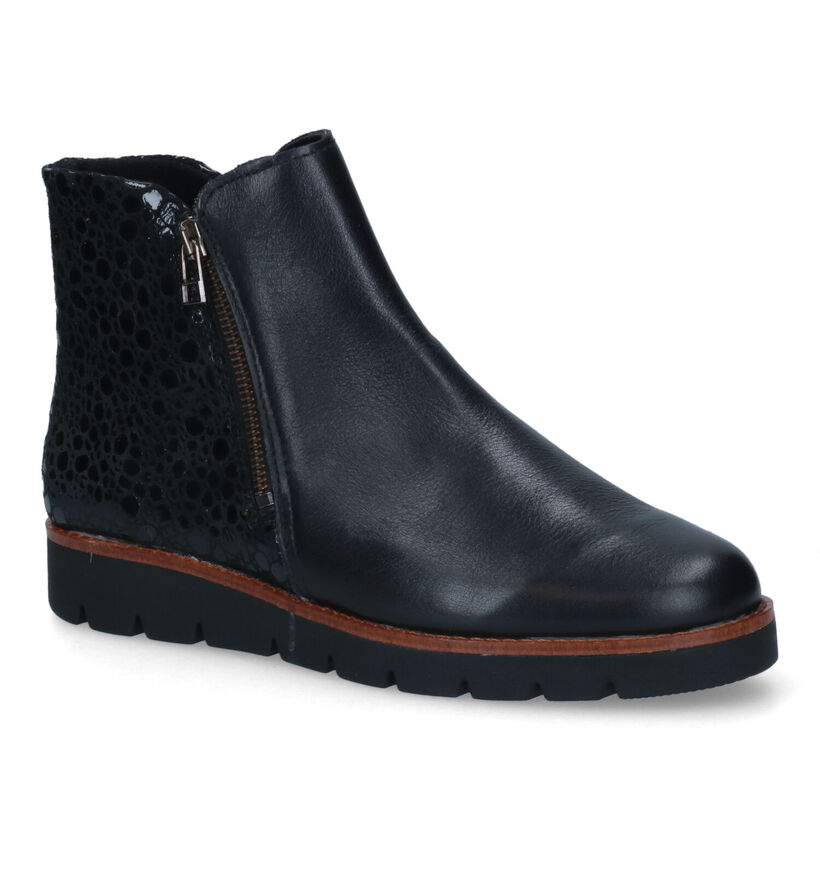 Solemade Zoe 58 Zwarte Enkellaarzen voor dames (331666) - geschikt voor steunzolen