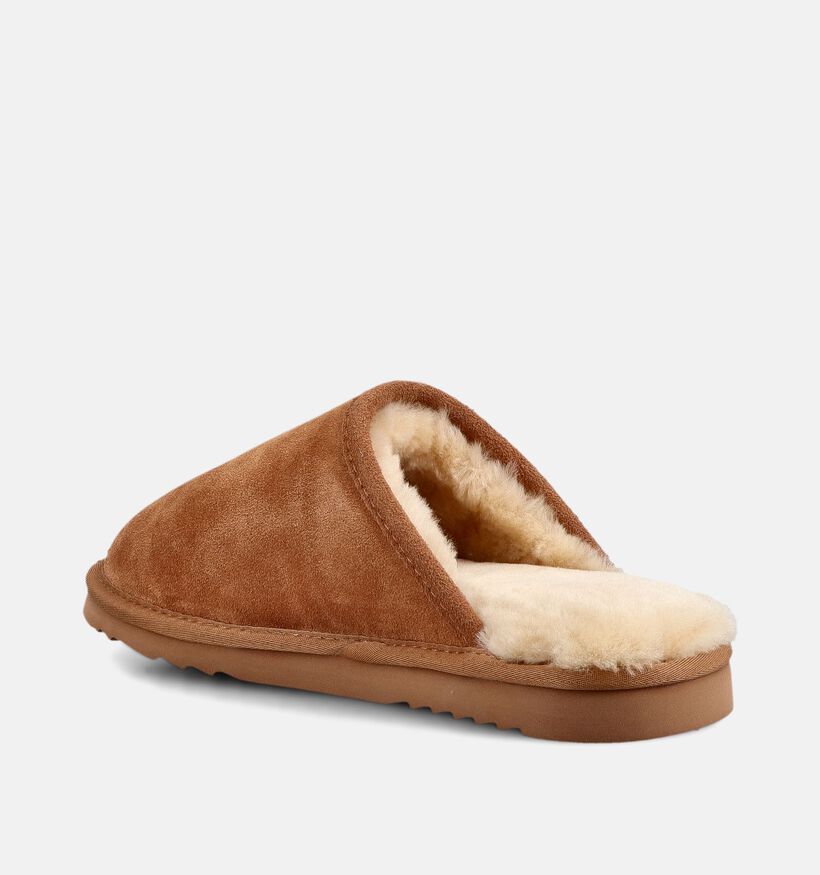 Warmbat Classic Pantoufles ouvertes en Cognac pour hommes (379287)