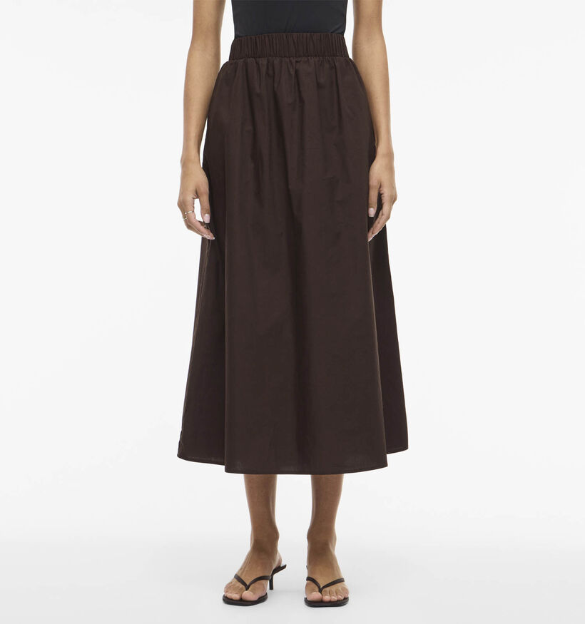 Vila Sophie Ankle Skirt Jupe mi-longue en Marron pour femmes (378436)