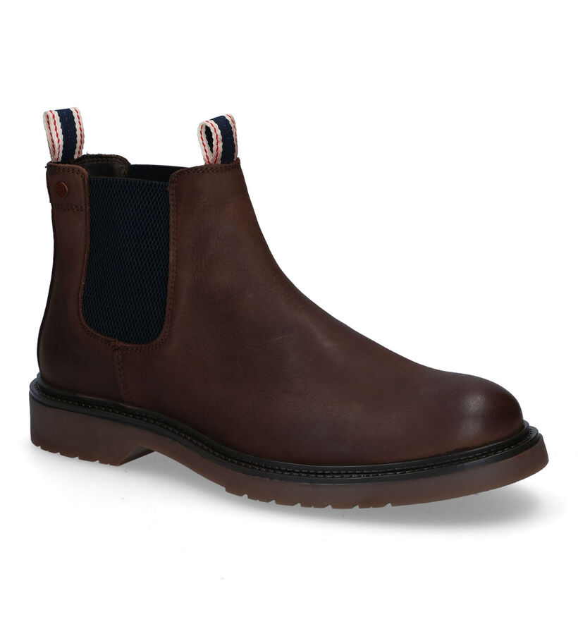 Jack & Jones Leyton Bruine Chelsea Boots in stof (294957)