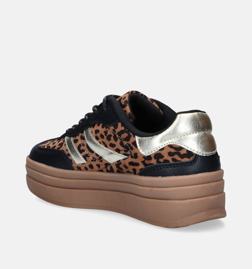 Posh by Poelman Zwarte Plateau sneakers voor dames (347774) - geschikt voor steunzolen