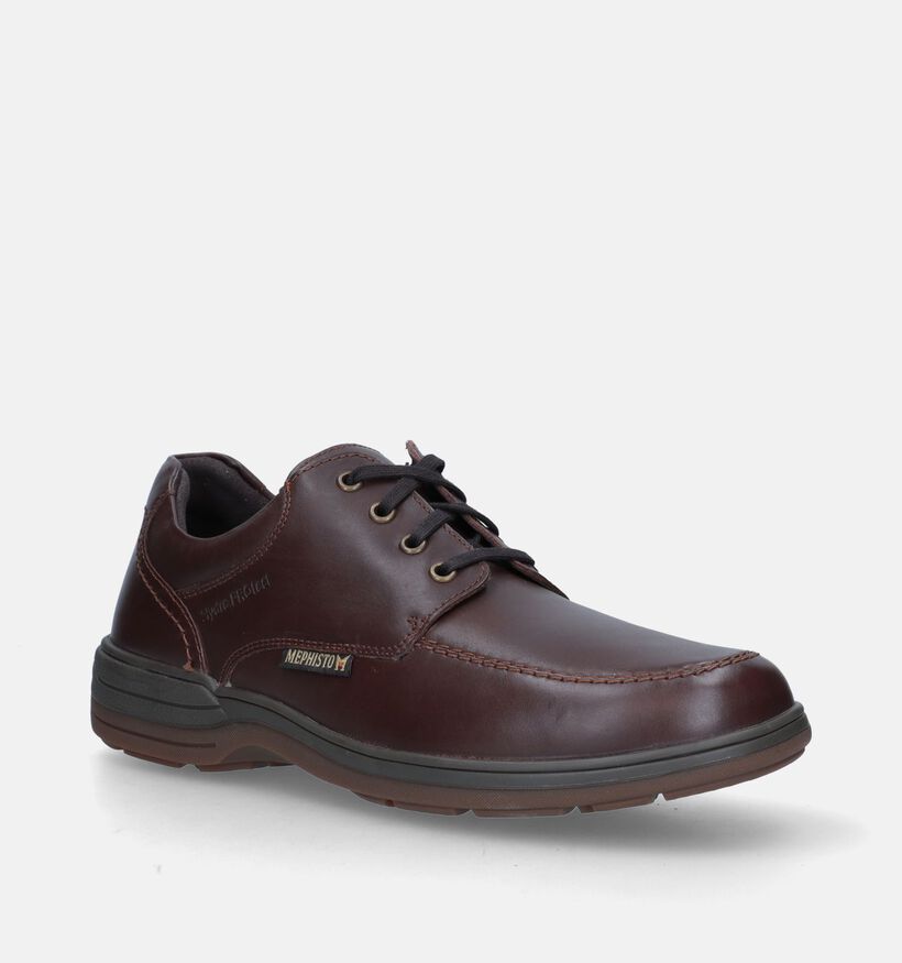 Mephisto Douk Riko Cognac Veterschoenen voor heren (298326) - geschikt voor steunzolen