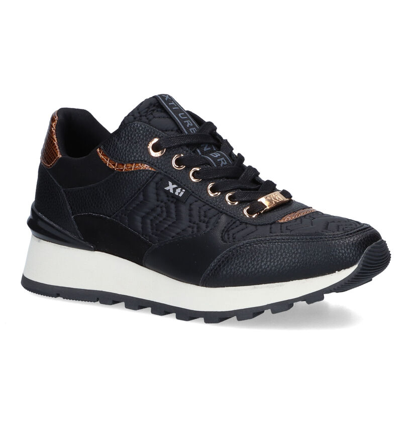 Xti Zwarte Sneakers in kunstleer (317544)