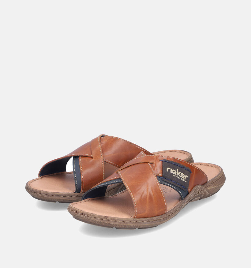 Rieker Nu-pieds casual en Marron pour hommes (354817)