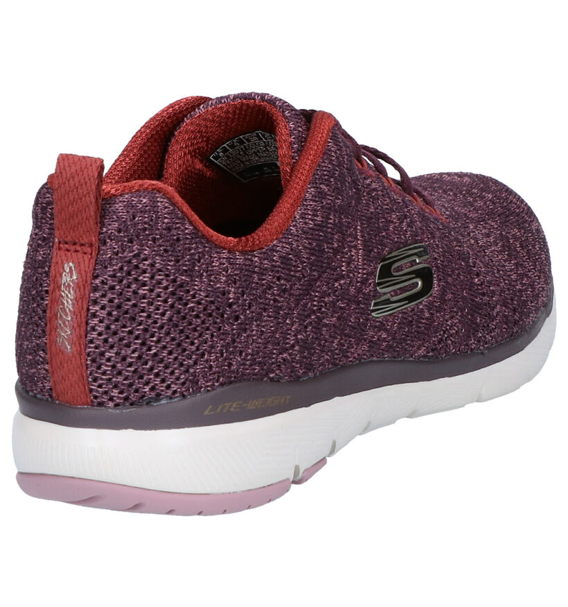 Skechers Flex Appeal Baskets en Noir en textile (293949)