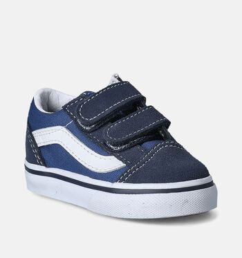 Vans Old Skool Chaussons bébé Primary Check /White/Primary Checkblack/ White/Navy