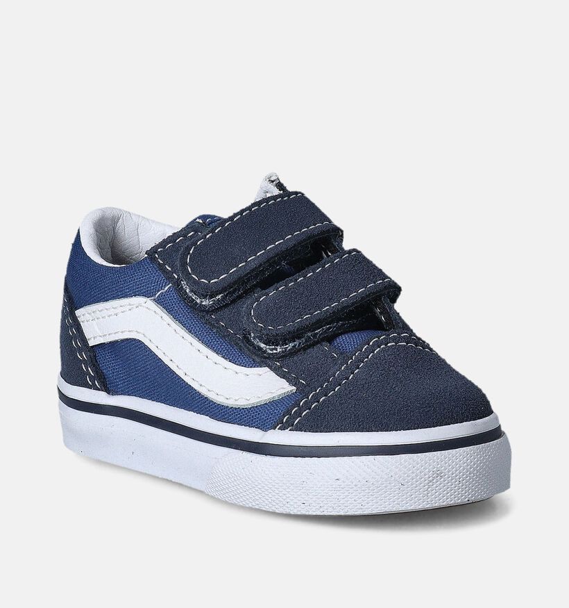 Vans Old Skool Baskets pour bébé en Bleu pour filles, garçons (351460)