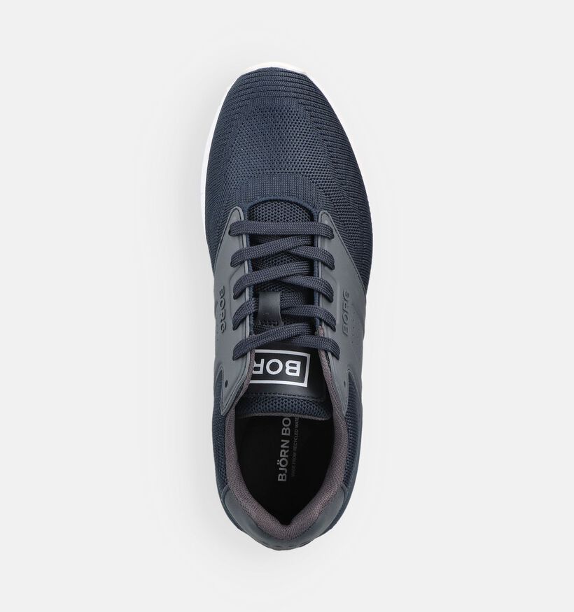 Bj&ouml;rn Borg Drop Knit R140 Baskets en Bleu fonc&eacute; pour hommes (369031) - pour semelles orthop&eacute;diques