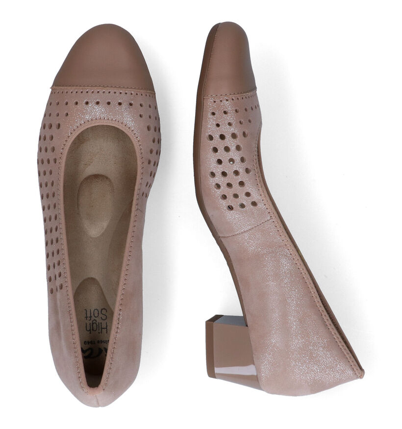 Ara Nizza Beige Pumps in nubuck (307696)