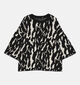 Vero Moda Nancy Abstract Pull en Noir/Beige pour femmes (377559)