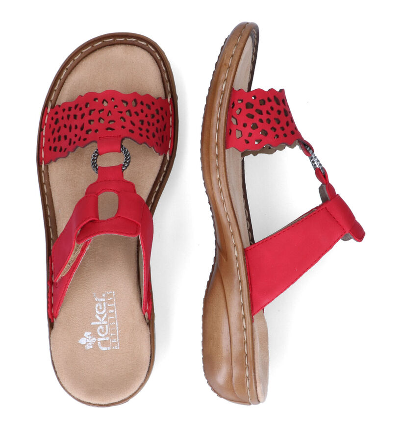 Rieker Y6461 women's slippers., Brown 24