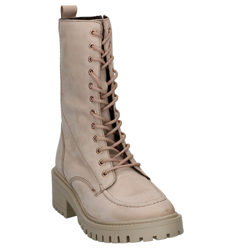 Poelman Klara Beige Laarzen in nubuck (300332)