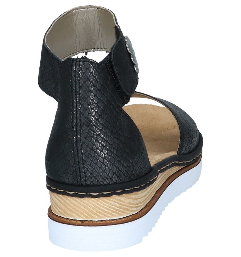 Rieker Sandales à talons en Gris foncé en simili cuir (251658)